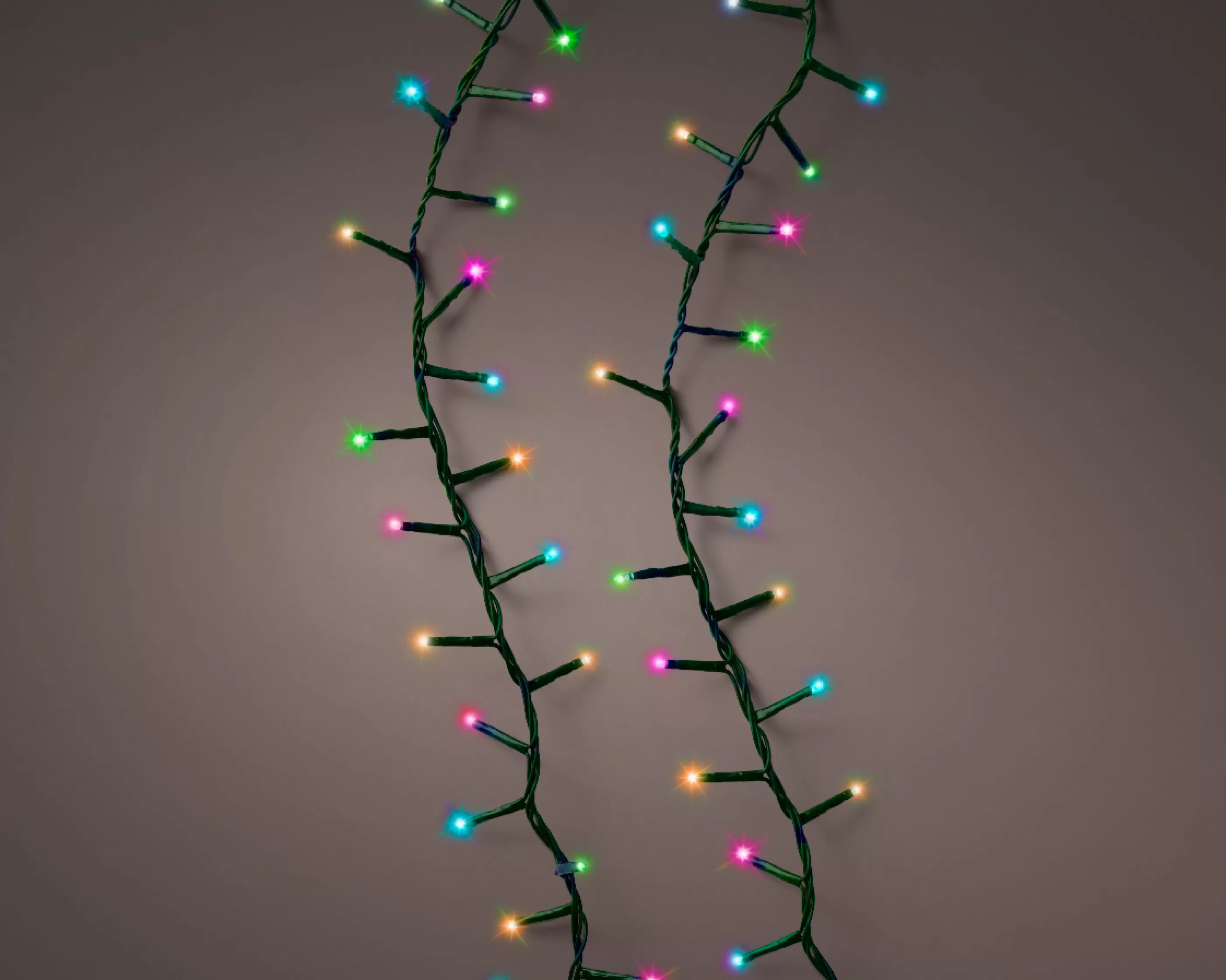 1000 Led Multicolour Compact Twinkle Christmas Lights With Green Cable*Christmas Land Best