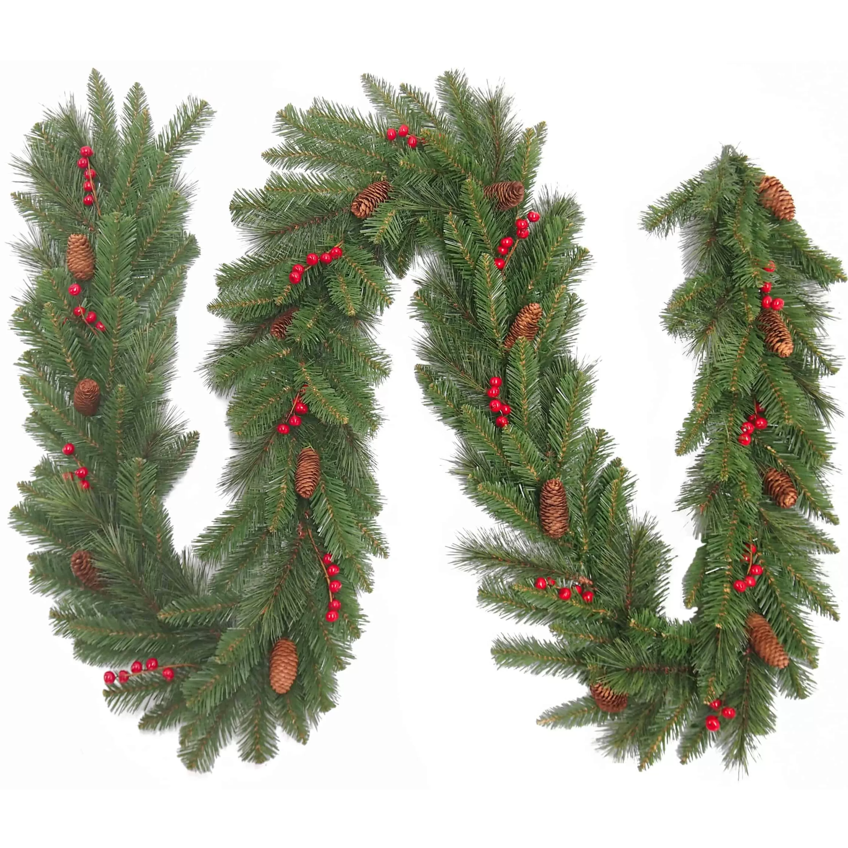 9Ft Everyday Collection Christmas Garland With Pine Cones & Red Berries*Christmas Land Shop
