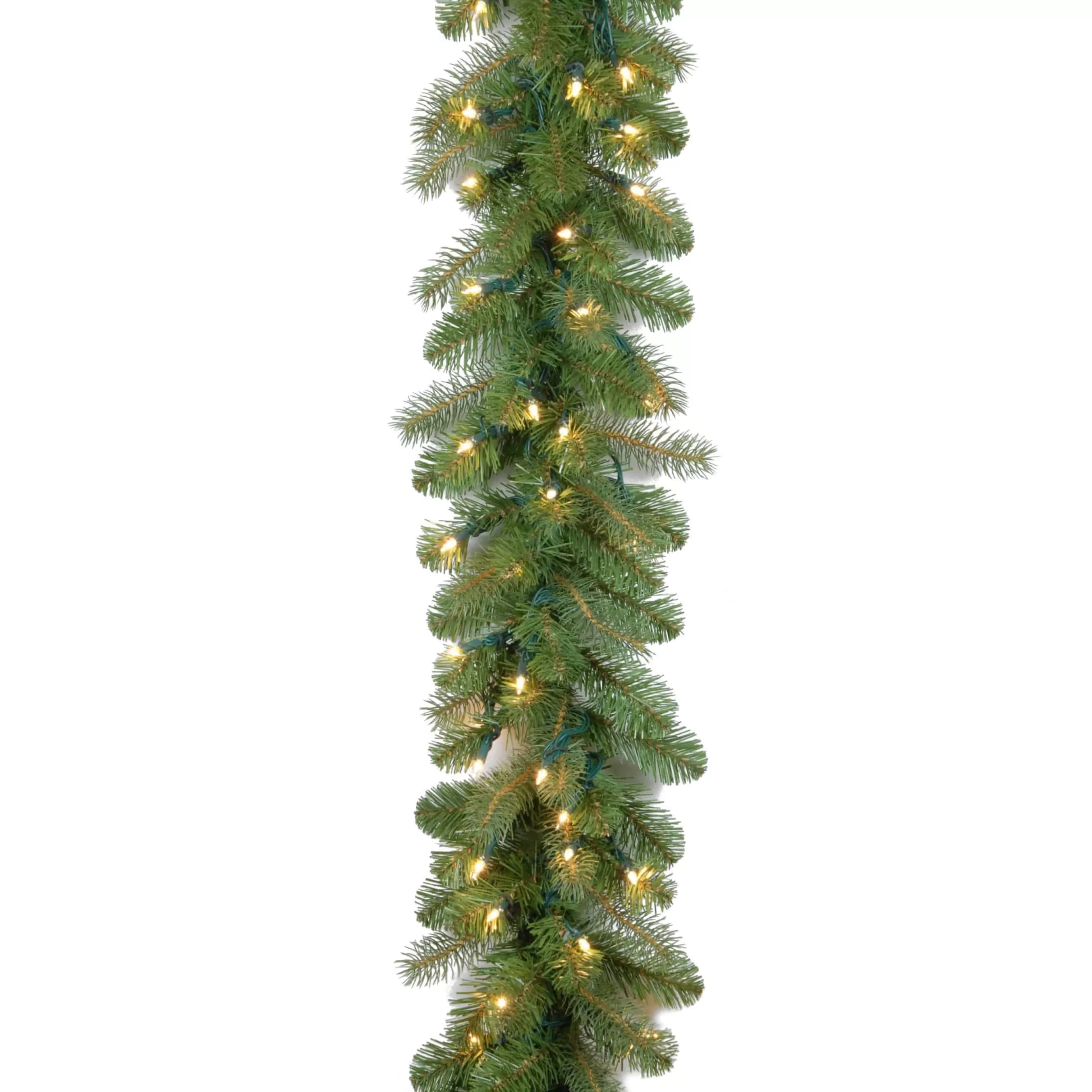 9Ft Feel Real Bayberry Spruce Pre-Lit Battery Powered Christmas Garland*Christmas Land Hot