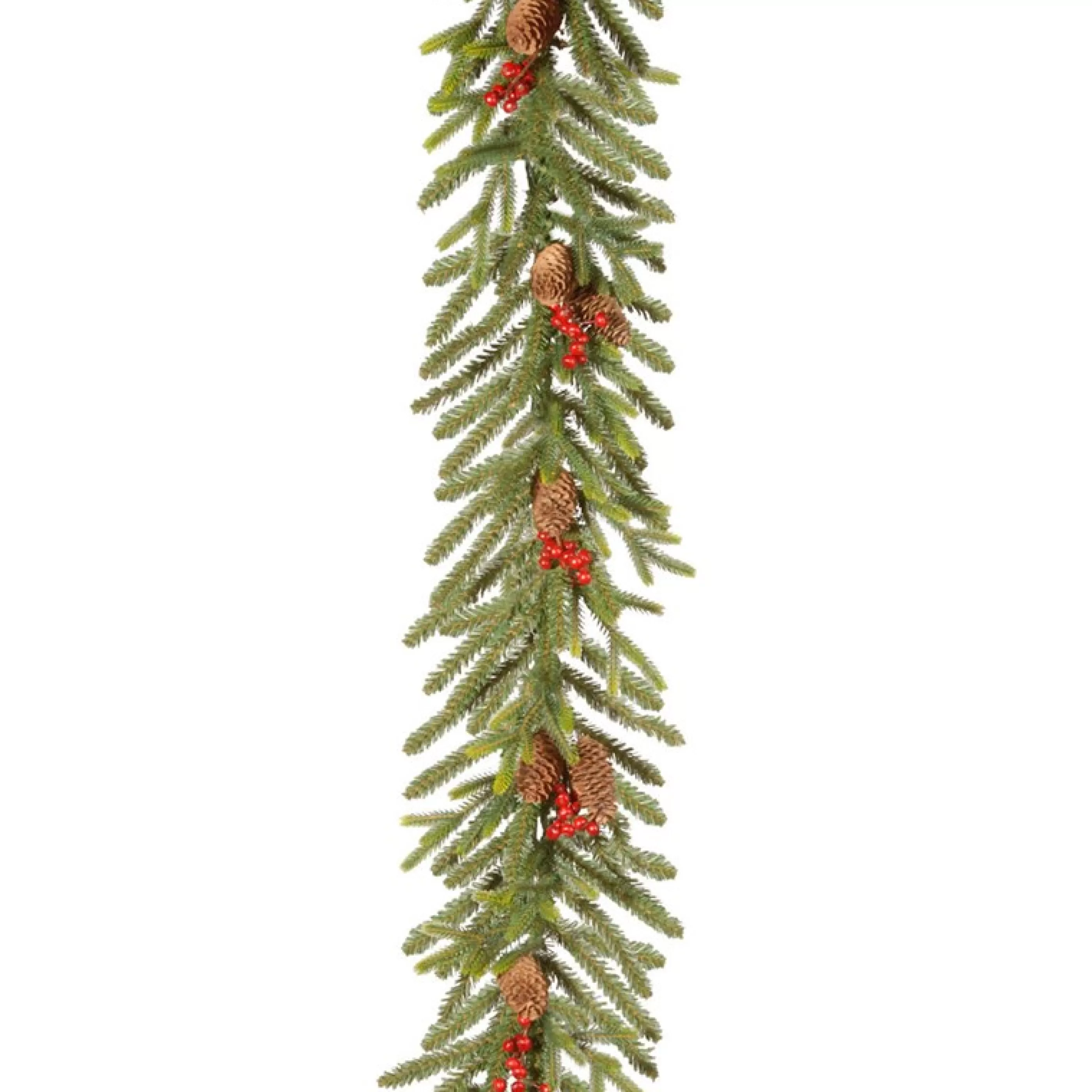 9Ft Feel Real Dorcester Fir Christmas Garland With Berries And Cones*Christmas Land Fashion