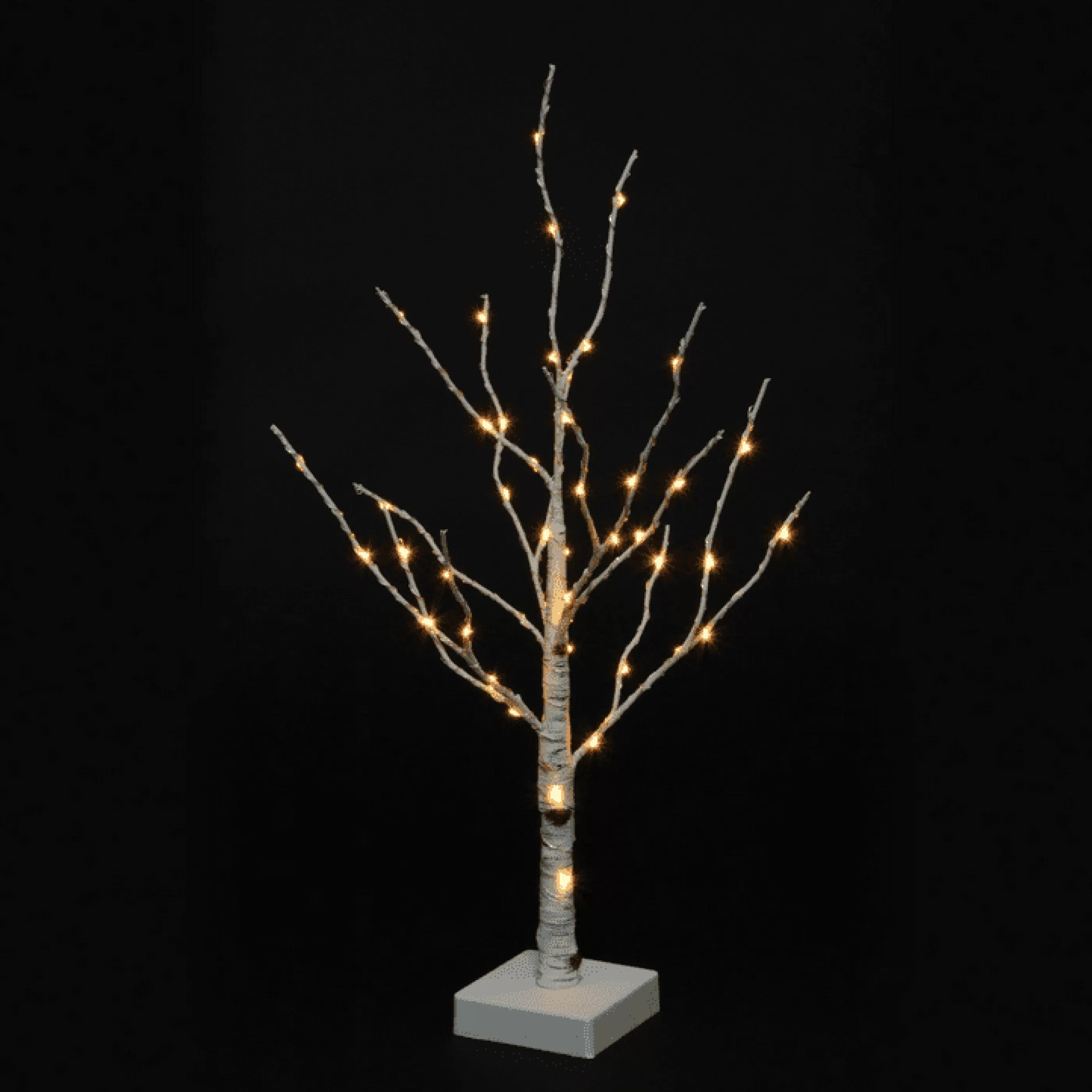 Artificial Birch Christmas Tree With 50 Led Lights – 2 Feet*Christmas Land Fashion